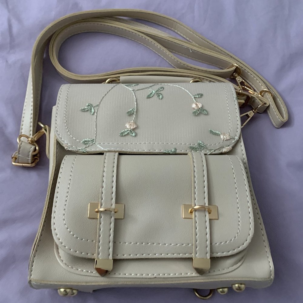 flower embroidery bag